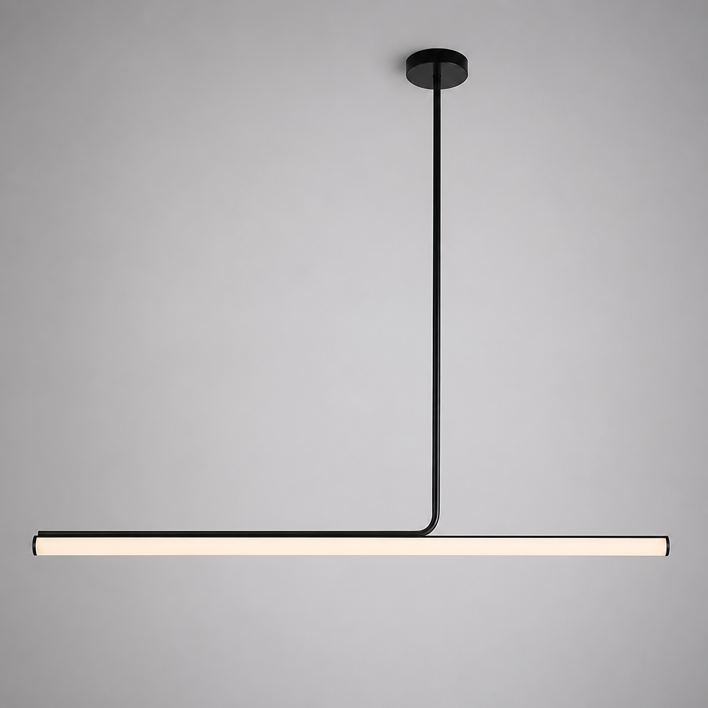Minimalist Metal LED Long Tube Pendant Light