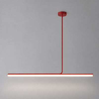 Minimalist Metal LED Long Tube Pendant Light
