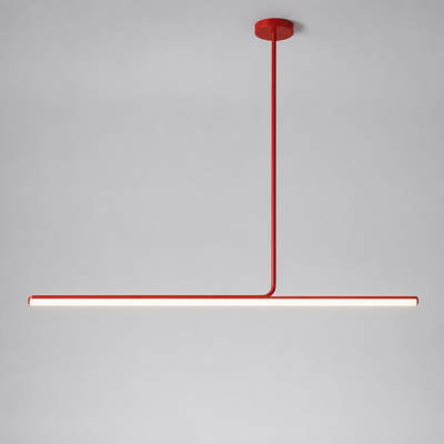 Minimalist Metal LED Long Tube Pendant Light