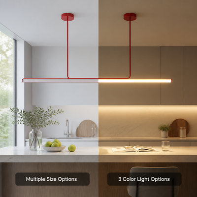 Minimalist Metal LED Long Tube Pendant Light
