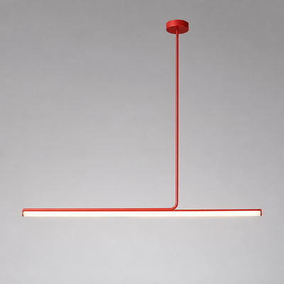 Minimalist Metal LED Long Tube Pendant Light