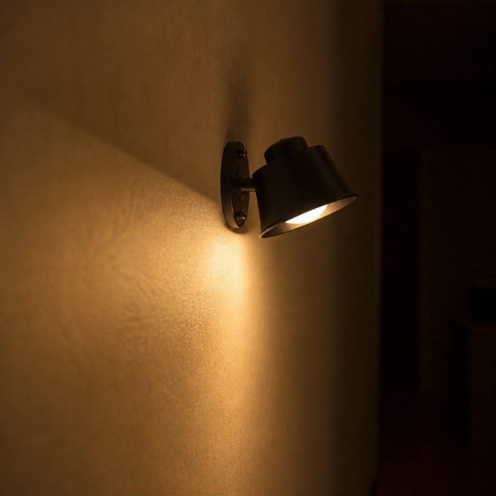 Minimalist Metal LED Remote Control Wall Sconce