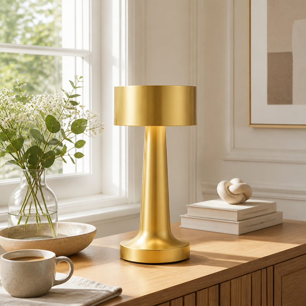 Minimalist Metal LED Touch Control Desk Lamp