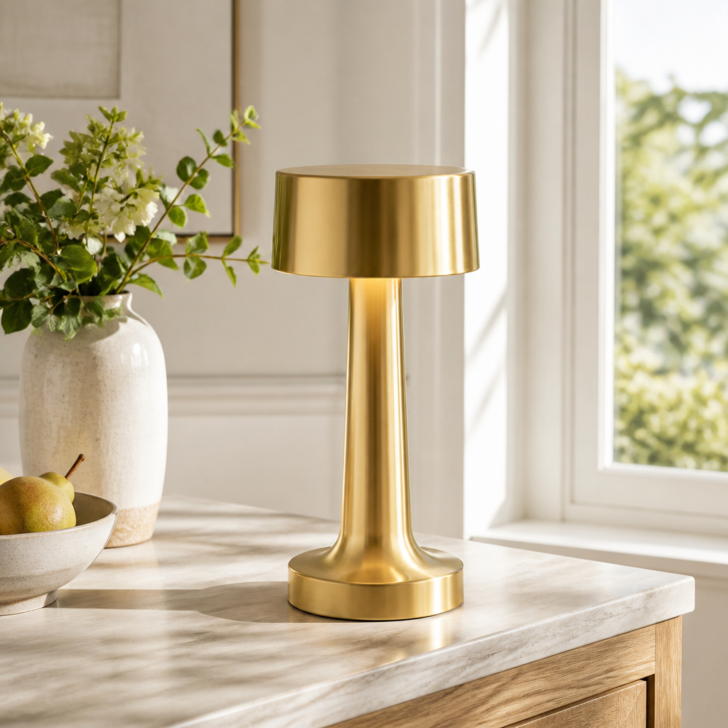 Minimalist Metal LED Touch Control Desk Lamp