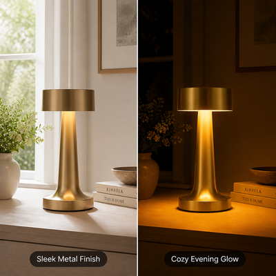 Minimalist Metal LED Touch Control Desk Lamp