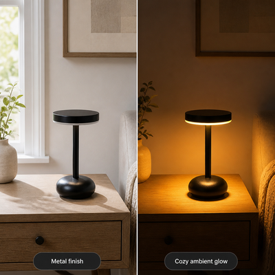 Minimalist Metal LED Touch Control Desk Lamp