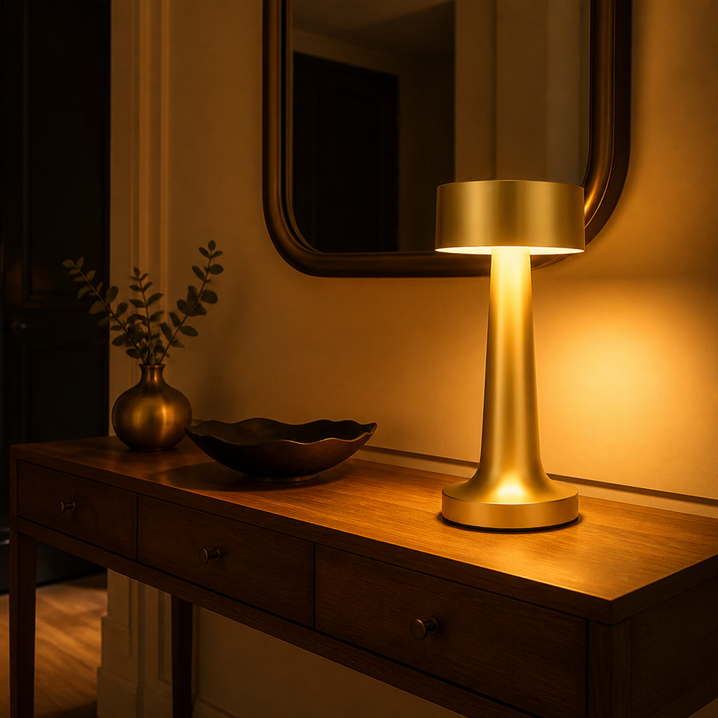 Minimalist Metal LED Touch Control Desk Lamp