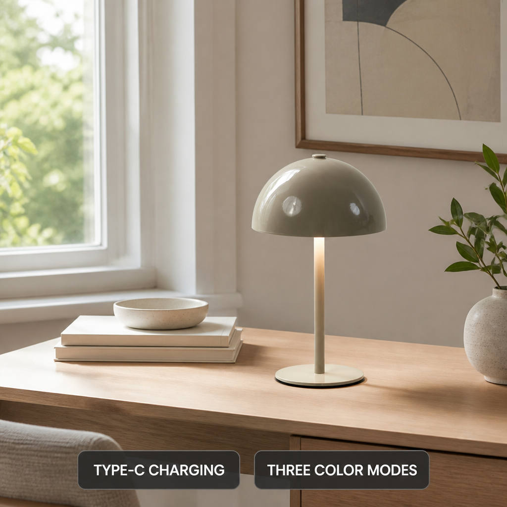 Minimalist Metal LED Touch Desk Lamp