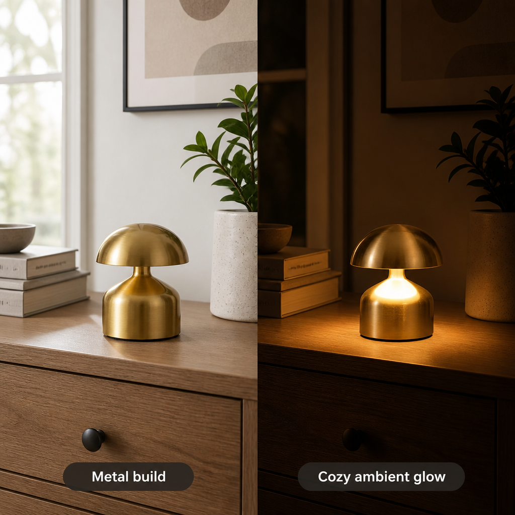 Minimalist Metal LED Touch Table Lamp