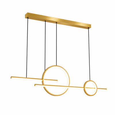 Minimalist Metal & Silicone LED Extra-Long Chandelier