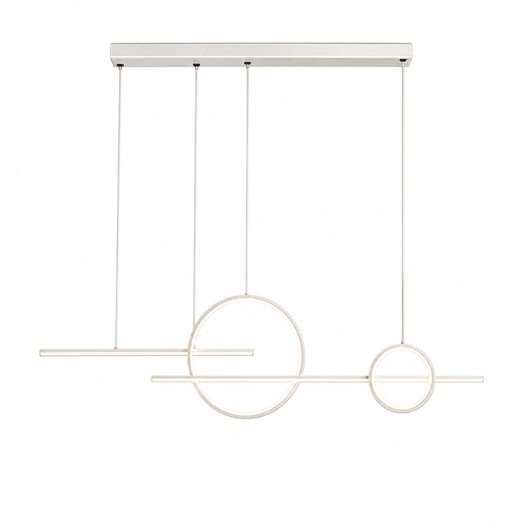 Minimalist Metal & Silicone LED Extra-Long Chandelier