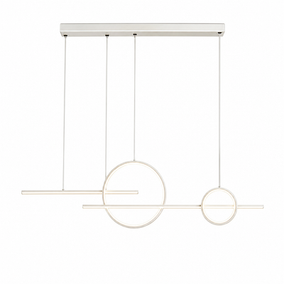 Minimalist Metal & Silicone LED Extra-Long Chandelier