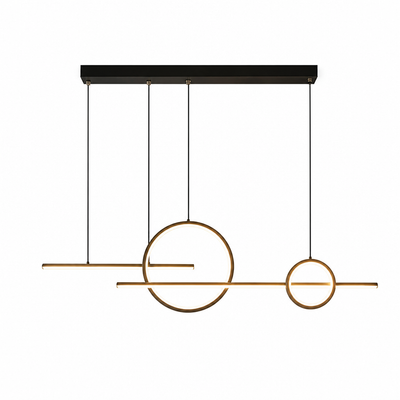 Minimalist Metal & Silicone LED Extra-Long Chandelier