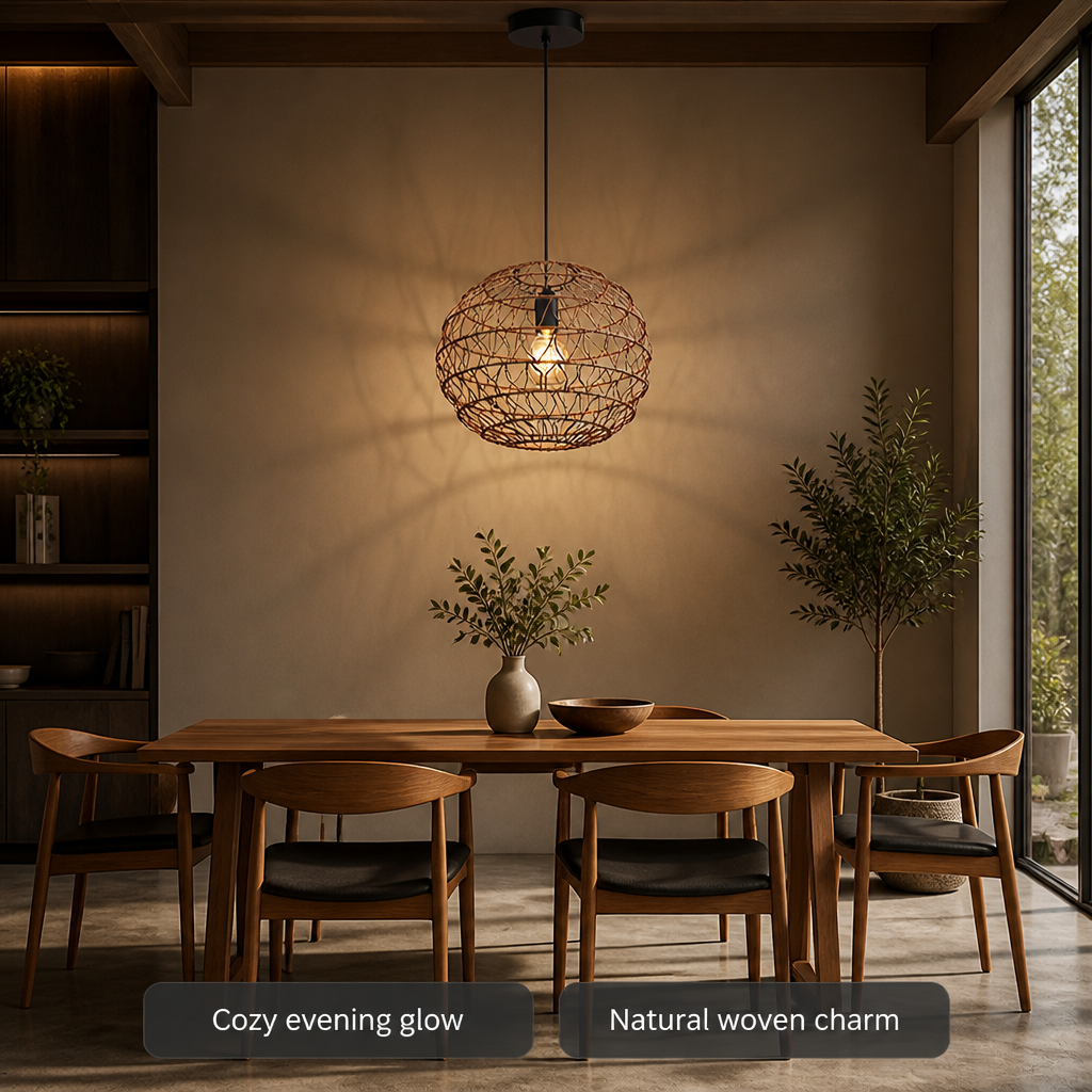 Minimalist Paper & Metal Pendant Light
