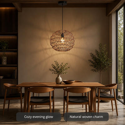 Minimalist Paper & Metal Pendant Light