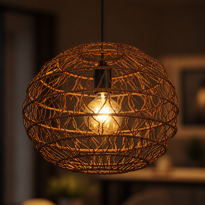 Minimalist Paper & Metal Pendant Light