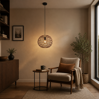 Minimalist Paper & Metal Pendant Light