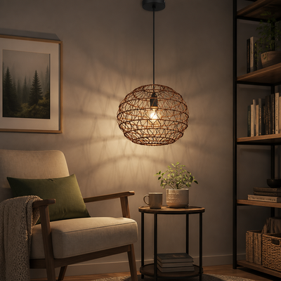 Minimalist Paper & Metal Pendant Light
