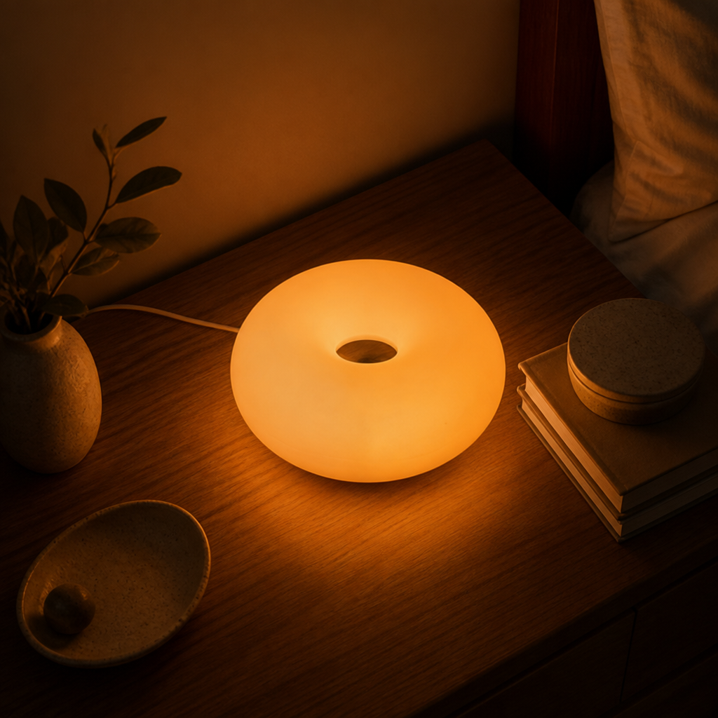 Minimalist Plastic Ring LED Table Lamp