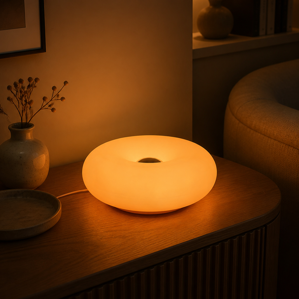 Minimalist Plastic Ring LED Table Lamp