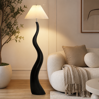 Minimalist Pleated Shade Floor Lamp