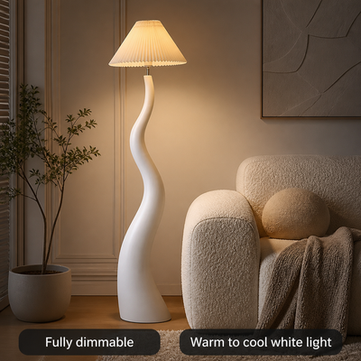Minimalist Pleated Shade Floor Lamp