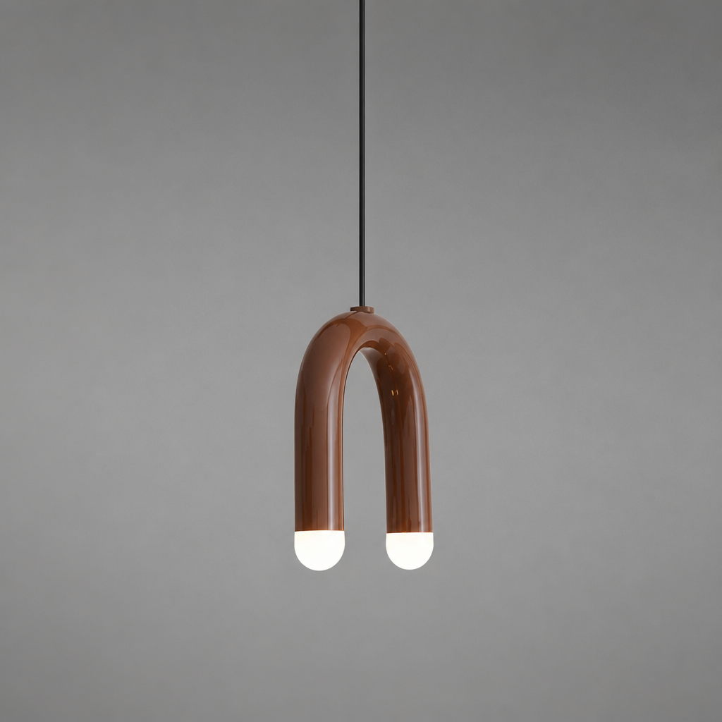 Minimalist Rainbow LED U-Shaped Pendant Light