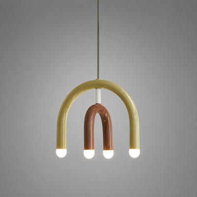 Minimalist Rainbow LED U-Shaped Pendant Light