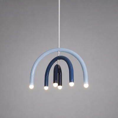 Minimalist Rainbow LED U-Shaped Pendant Light
