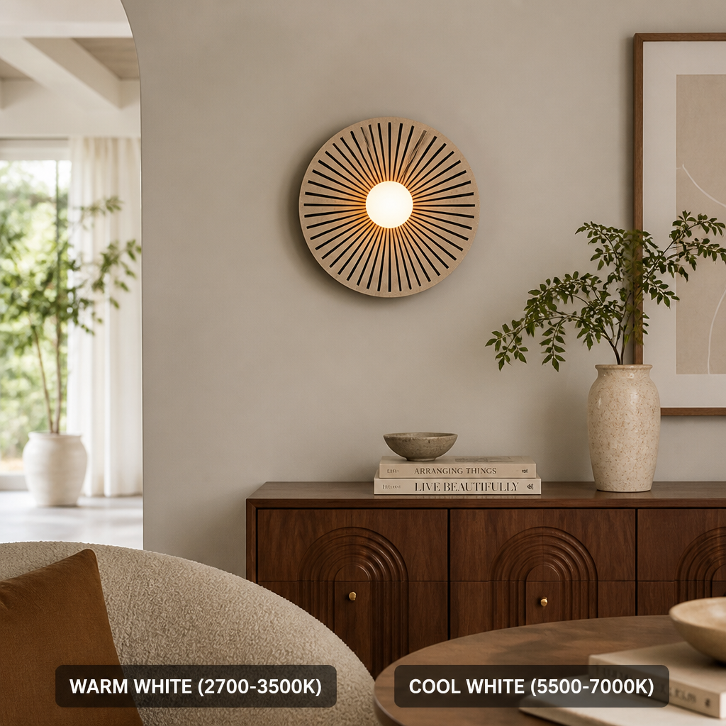 Minimalist Resin LED Half-Moon Wall Sconce