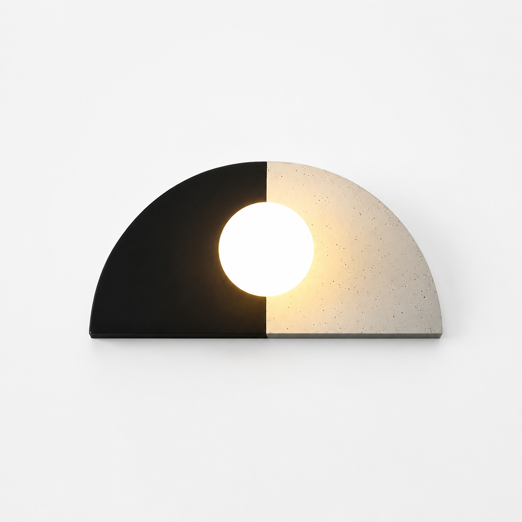 Minimalist Resin LED Half-Moon Wall Sconce