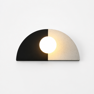 Minimalist Resin LED Half-Moon Wall Sconce