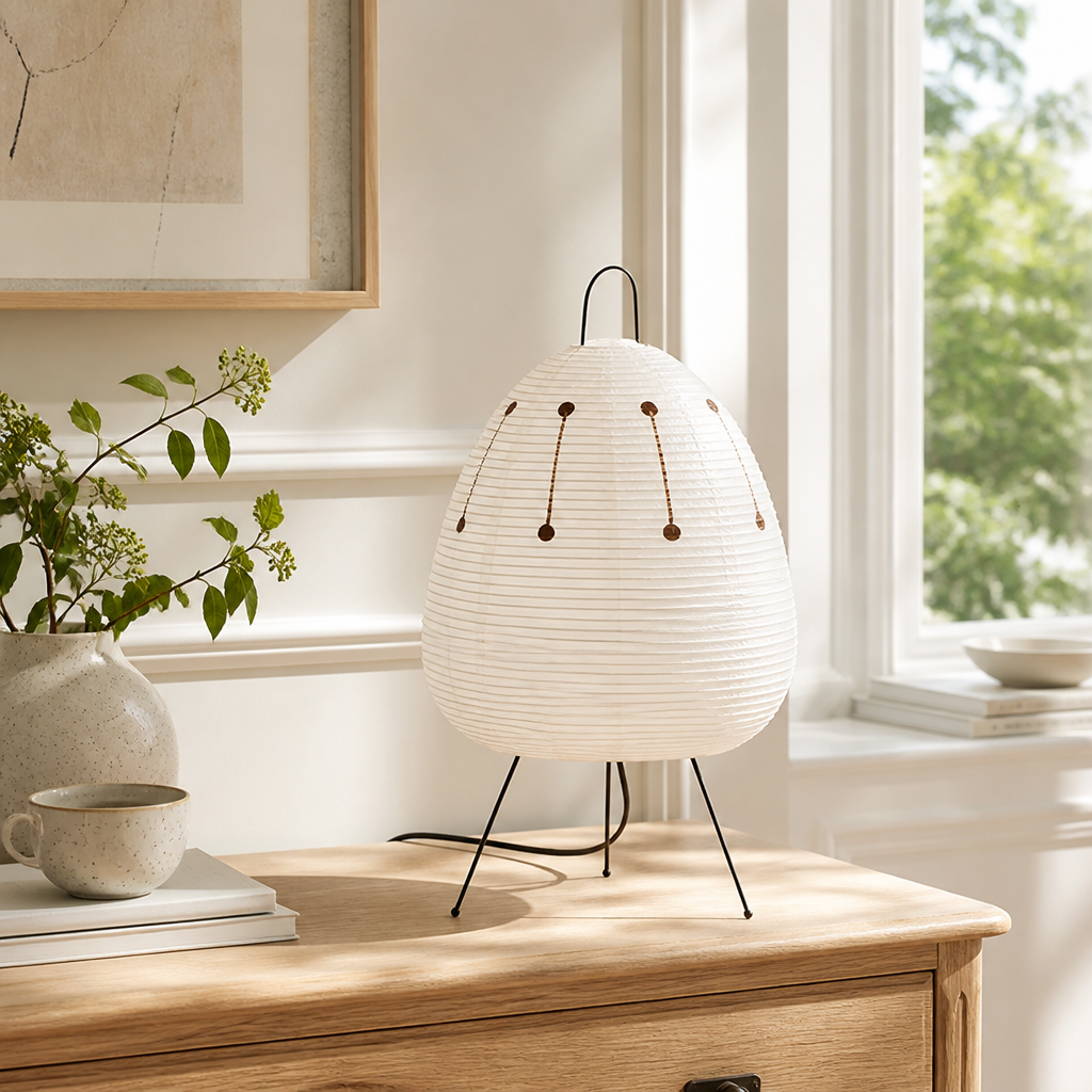 Minimalist Rice Paper LED Table Lamp