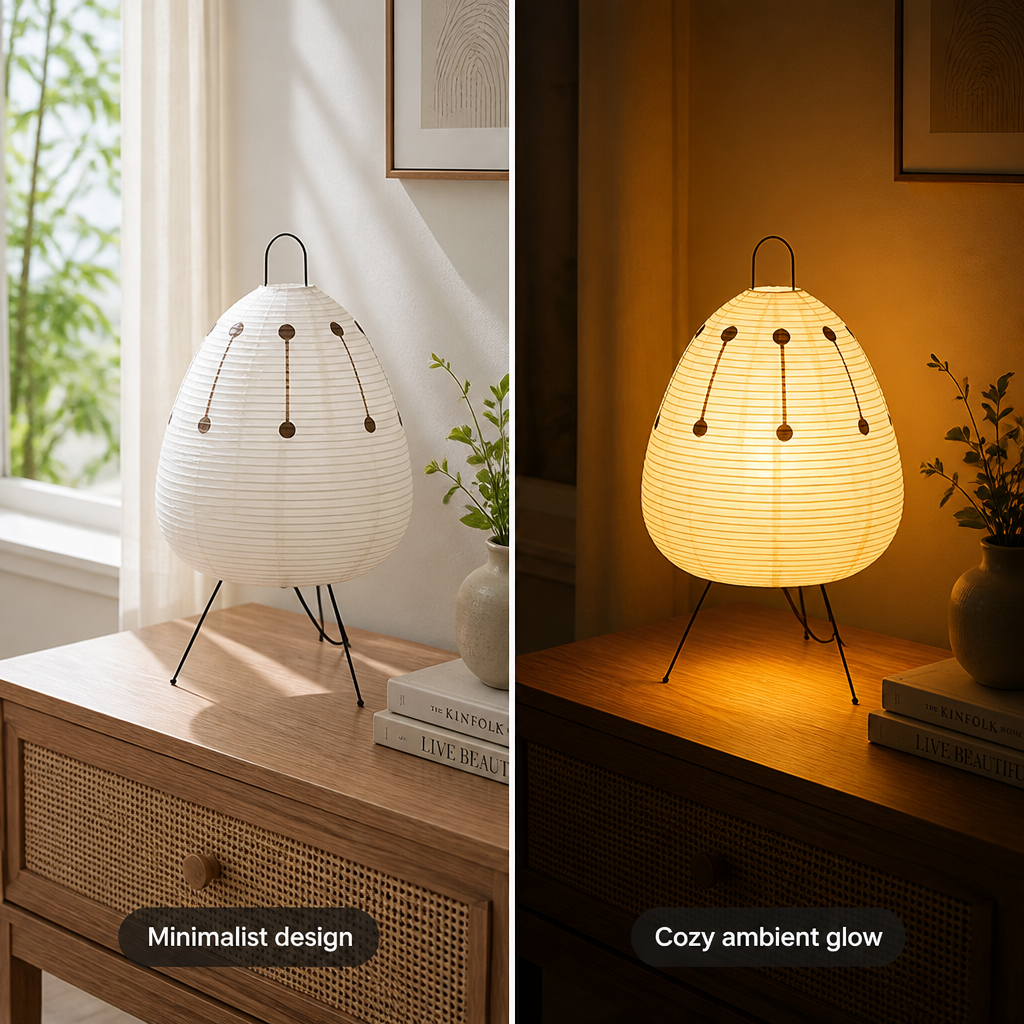 Minimalist Rice Paper LED Table Lamp