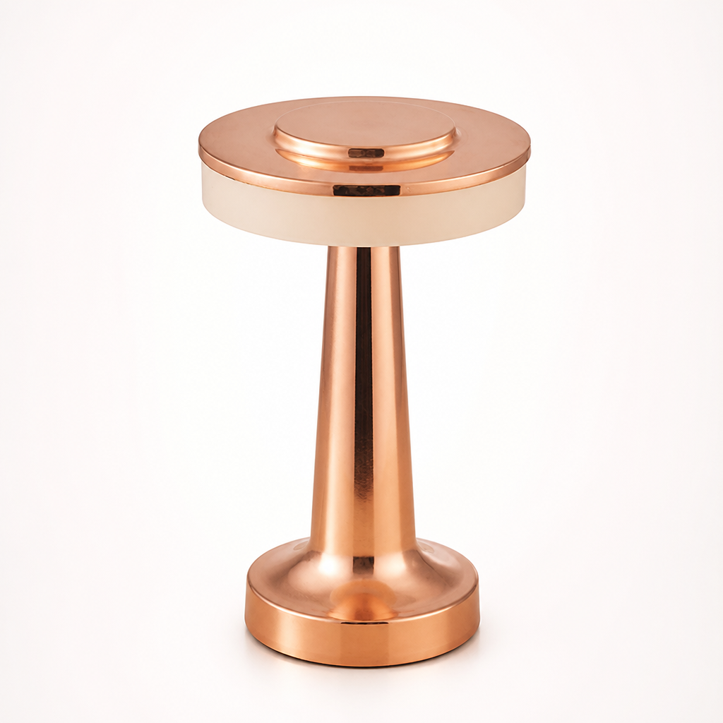 Minimalist Rose Gold LED Touch Table Lamp