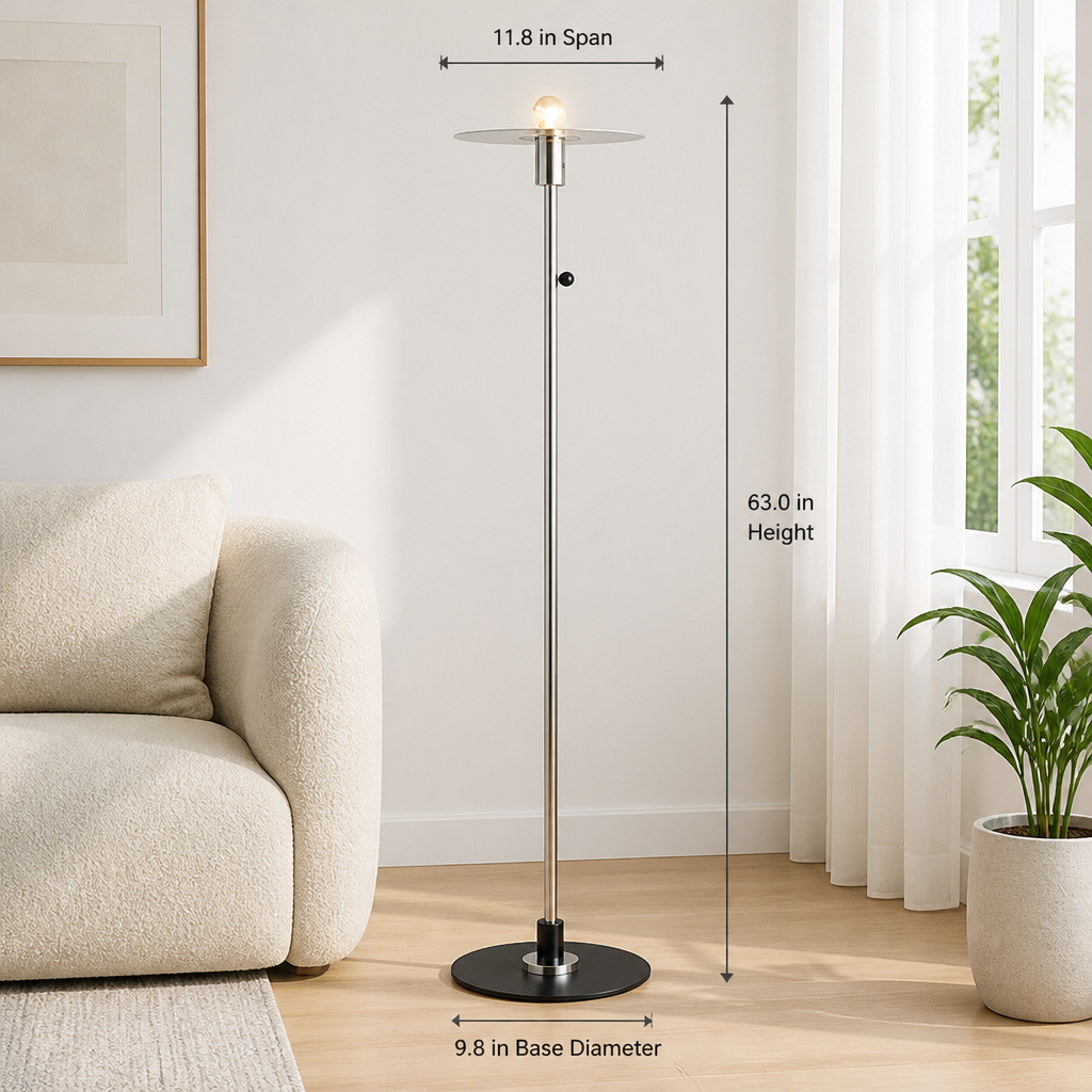 Minimalist Silver Floor Lamp