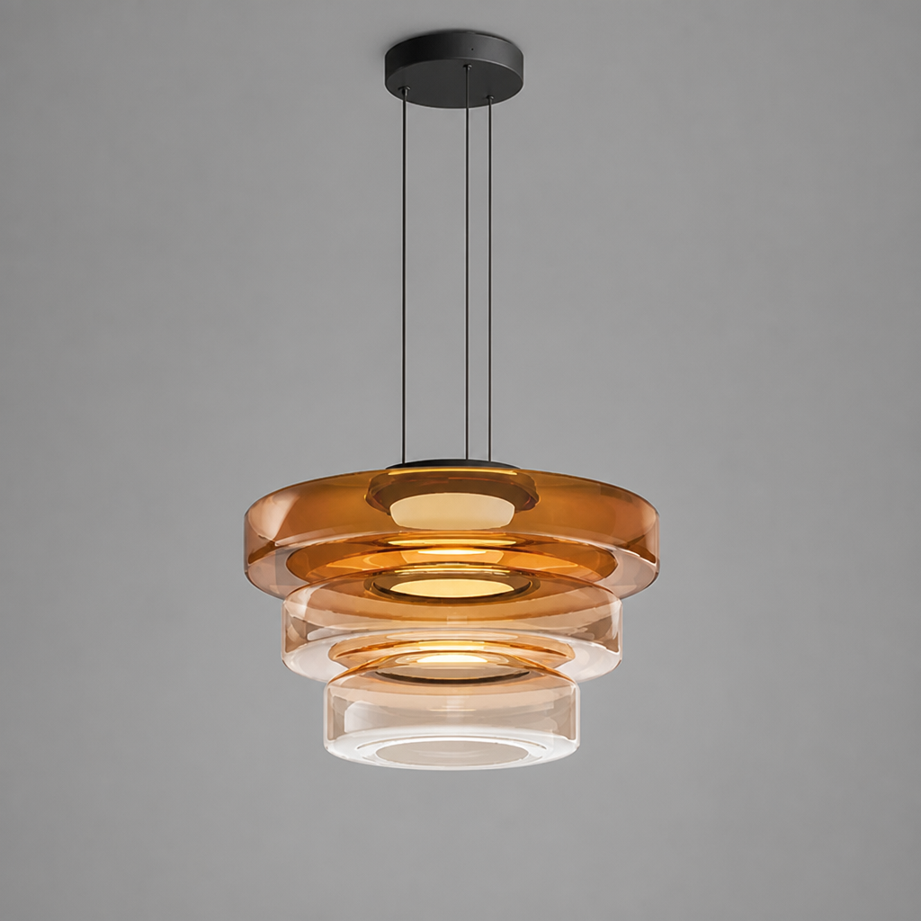 Minimalist Three-Layer Pendant Light