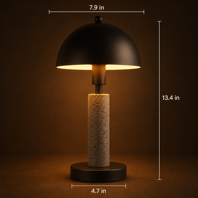 Minimalist Travertine Table Lamp