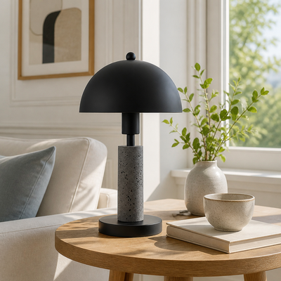 Minimalist Travertine Table Lamp