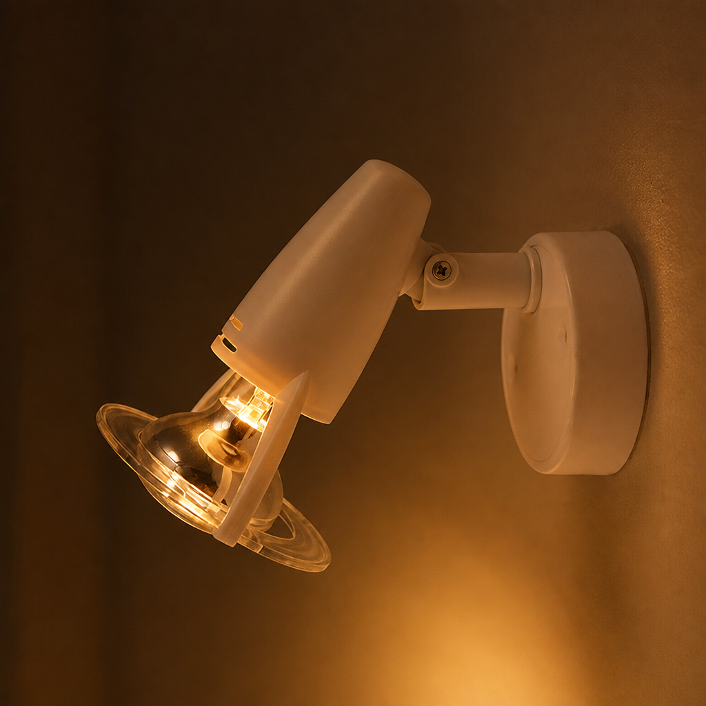 Minimalist White Adjustable Wall Sconce