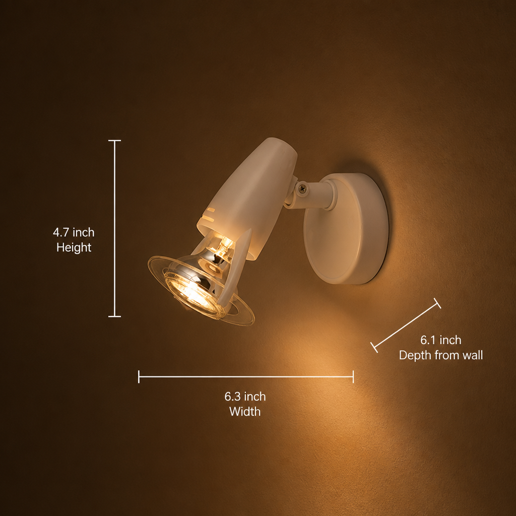 Minimalist White Adjustable Wall Sconce