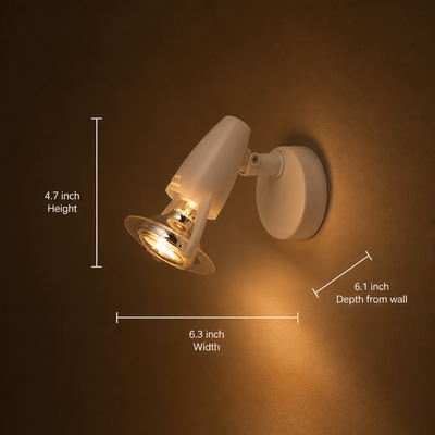 Minimalist White Adjustable Wall Sconce