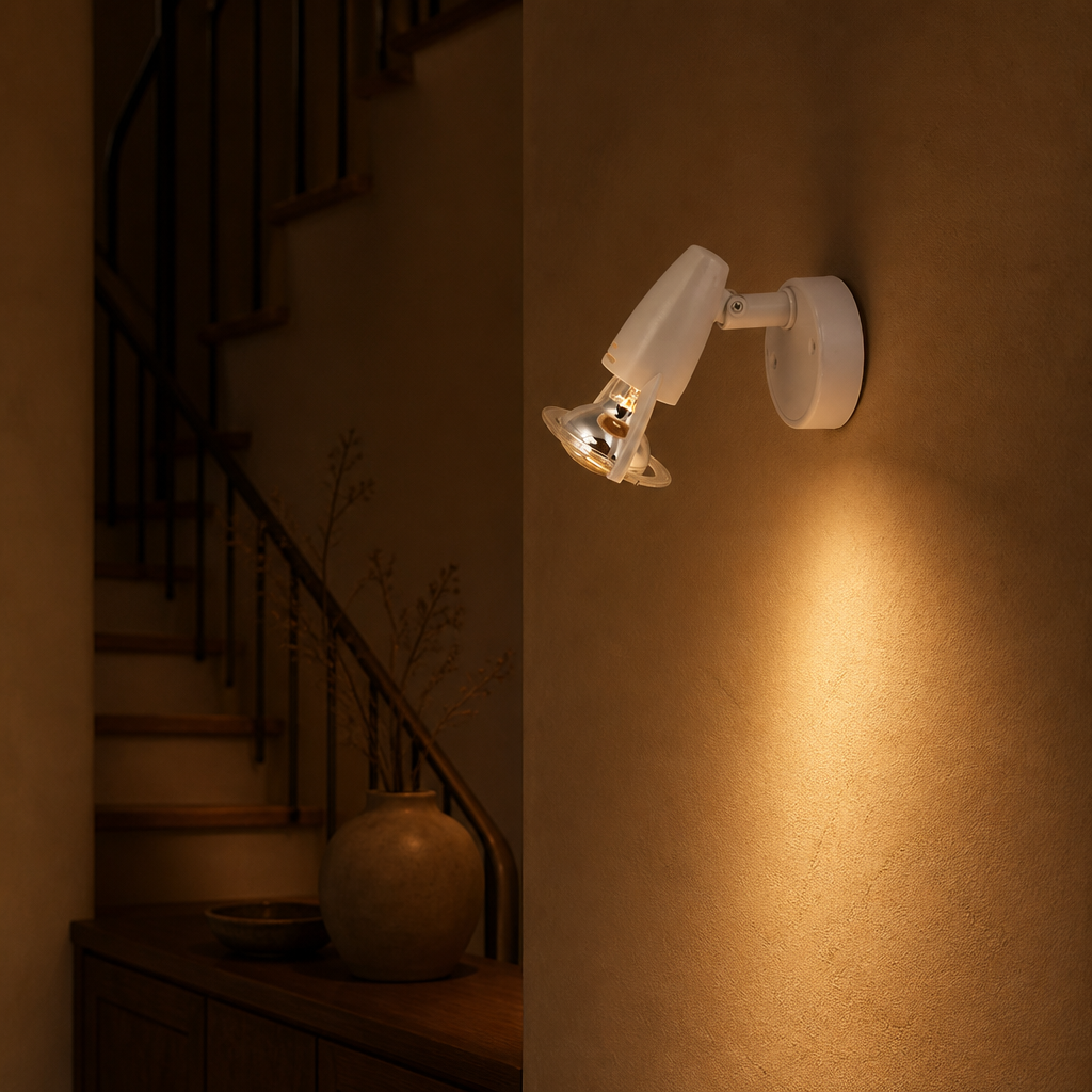 Minimalist White Adjustable Wall Sconce