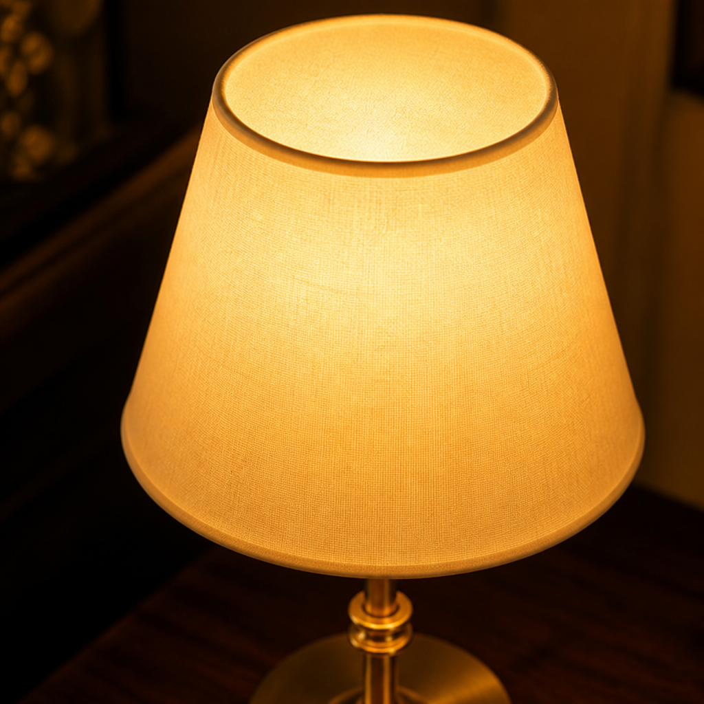 Minimalist White Fabric Touch Dimmer Desk Lamp