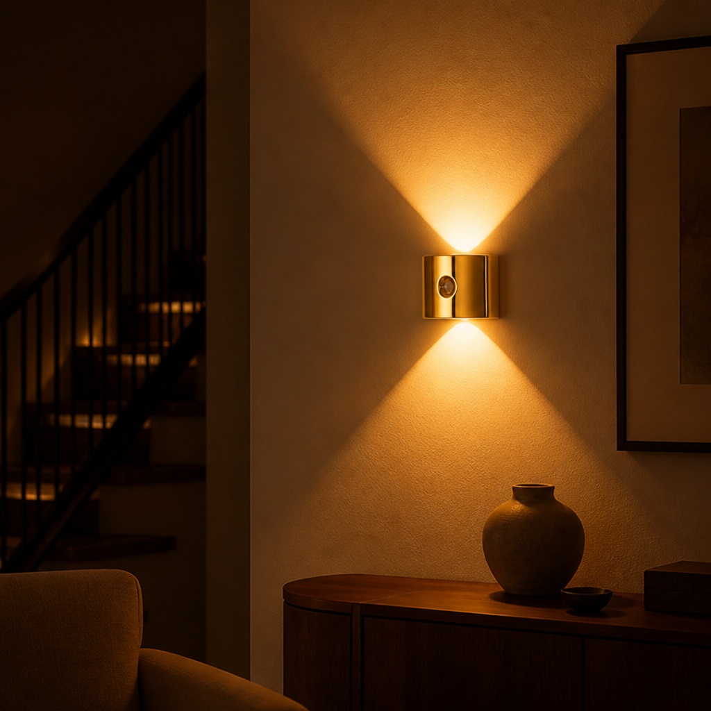Minimalist White LED Motion Sensor Night Light