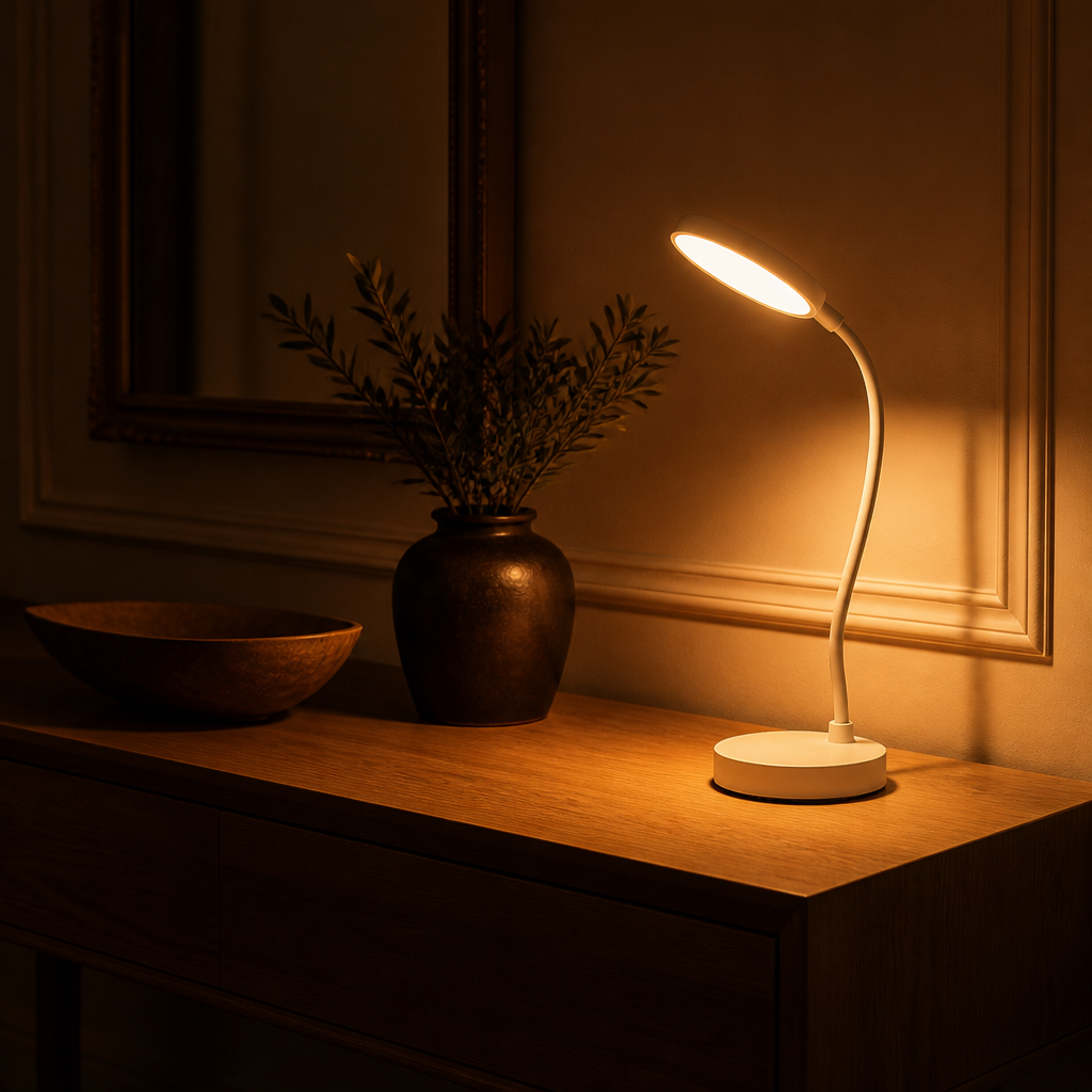 Minimalist White Rechargeable Desk Lamp