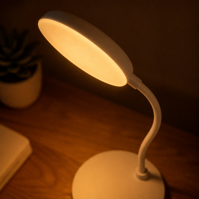 Minimalist White Rechargeable Desk Lamp