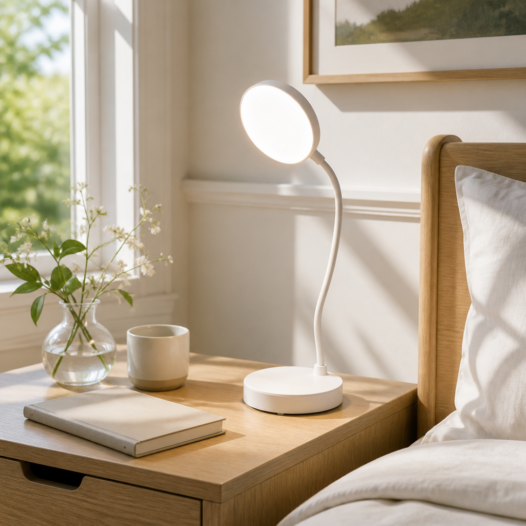 Minimalist White Rechargeable Desk Lamp