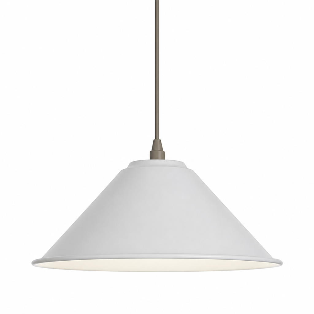 Minimalist White Round Pendant Light