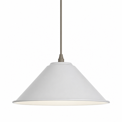 Minimalist White Round Pendant Light